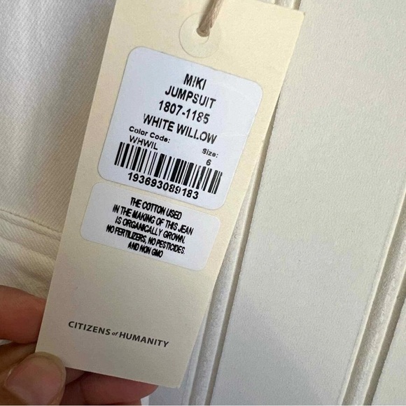 Citizens of Humanity Size 6 Miki Jumpsuit in White Willow NEW! - Picture 8 of 9